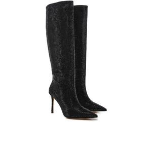 Alias Mae Bossy Sequin Knee High Boots in Black 40
